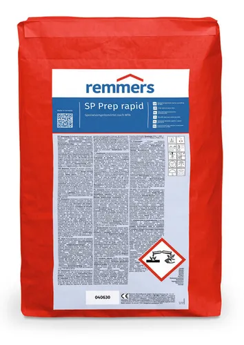 Remmers SP Prep rapid - Schneller Vorspritzmörtel, 30kg - Mörtel, Putz, Zement & Gips - Ideal für schnelle Bauprojekte, sorgt für optimale Haftung und Verarbeitung.