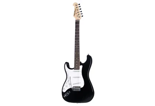 J & D E-Gitarre ST Rock BK Lefthand
