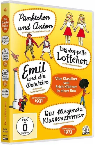DVD ERICH KÄSTNER-BOX (4DVDs) Emil und die Detektive, Pünktchen und Anton... NEU