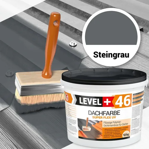 Dachfarbe 12kg Sockelfarbe Steingrau – UV-beständig und elastisch