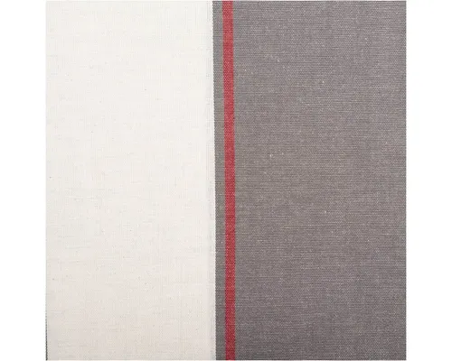 Stoff Vorhangstoff Jacquard Streifen grau ecru rot 165cm - Vielseitiger Jacquardstoff für Dekoration, Bekleidung und Accessoires. Waschbar bei 30 °C, ideal für kreative Projekte. Made in Germany, geprüfte Qualität.