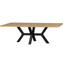 Esstisch Tablo XL aus Eichenholz, Z-Gestell - Esstisch aus hochwertigem Eichenholz, ideal für gesellige Abende mit Familie und Freunden. Das moderne Z-Gestell sorgt für Stabilität und einen einzigartigen Look.