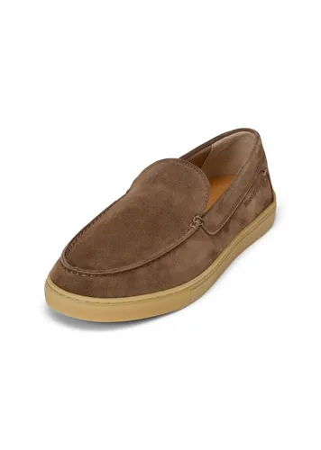 Marc O’Polo Slipper 60229253203325718 in Dark Taupe - Größe 43 - Trendiger Mokassin für Herren mit gut gepolsterter Decksohle und rutschhemmendem Profil. Ideal für hohen Tragekomfort im Alltag. Perfekt für lässige Looks.
