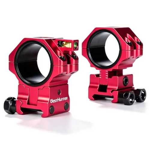 WestHunter Adjustable Height Picatinny Scope Rings 34mm | Magenta
