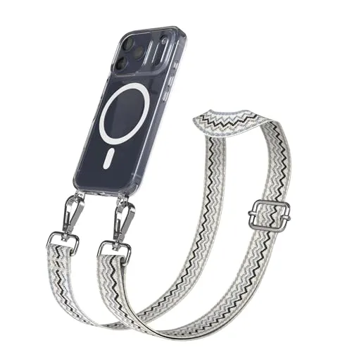 EAZY CASE Handykette - Verstellbares Taschenband für iPhone 17 Pro - Handy-Umhängetaschen & Hüllen mit Umhängeband, vielseitig einsetzbar als modisches Accessoire oder praktische Umhängetasche, anpassbare Länge für optimalen Tragekomfort.