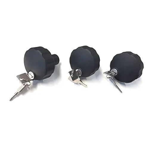 Volkswagen 7D4071734 Knebelmuttern (3 Stück) abschließbar Heckträger Fahrradträger Schlüssel Gleichschließung