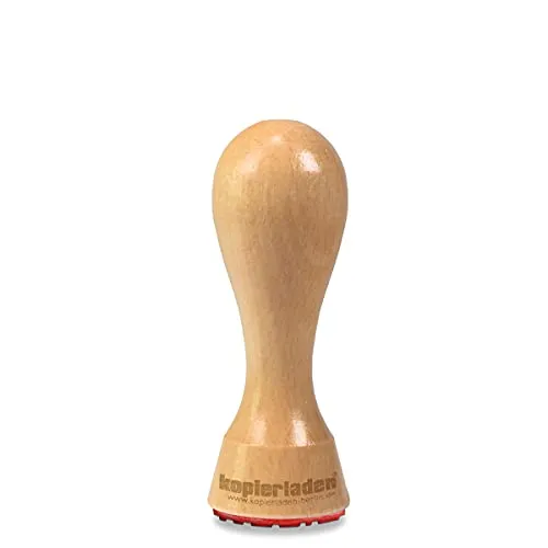 Produktbild Personalisierbarer runder Holzstempel Ø 30mm mit eigenem Text und Logo