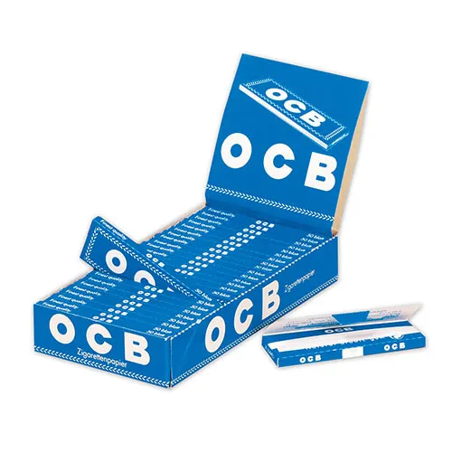 DISPLAY 25 Heftchen à 50 Blättchen Zigarettenpapier OCB Blau