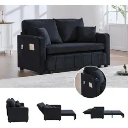 Multifunktionales Stoffsofa Klappbares Ausziehsofa Kleines Wohnzimmersofa mit zwei Funktionen Abnehmbar und waschbar Mit Aufbewahrungstasche Mit US...