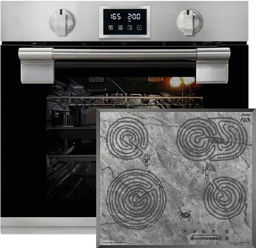 Kaiser Küchengeräte Backofen-Set Herd Set Autark Einbau Backofen,Bratautomatik,11 Funktionen, 79 L mit Glaskeramik Kochfeld, 60 cm EH 6337 + KCT 6715 F Ära., mit 1-fach-Teleskopauszug, Pyrolytische Selbstreinigung, EinbauBackofen 60 cm+Glaskeramik Kochfeld, 4 High-Light Kochzonen