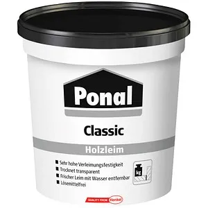 Ponal Classic Holzleim 760,0 g PN12N - Hochfester Qualitäts-Holzleim für alle Holzarten, ideal für Montageverleimungen und Bastelarbeiten, trocknet transparent und wasserlöslich.