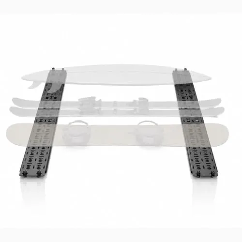 Parts 2er Set Ultra Flacher Dachgepäckträger 110x13cm schwarz für VW T7 040