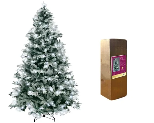 Künstlicher Weihnachtsbaum mit 140 LEDs Kaltweiß Lappland-Tanne Shatchi 1.2m