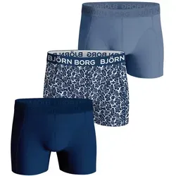 Björn Borg Cotton Stretch Boxer 1721 Blau - Herrenunterhosen aus 95% Baumwolle und 5% Elasthan für optimalen Komfort und Flexibilität. Klassisches Design mit breitem Bund und ikonischem Logo, ideal für jeden Tag und jede Aktivität.