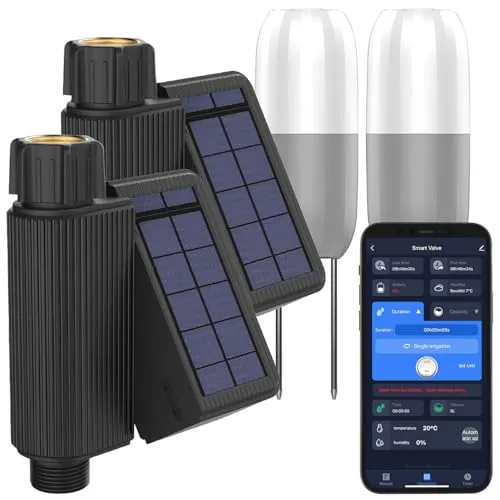 Royal Gardineer WLAN-Bewässerungscomputer 2er-Set mit Solarpanel