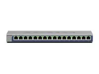 NETGEAR 16-Port Gigabit Ethernet Unmanaged Switch (GS116) - Netzwerk-Switch mit 16 Gigabit-Anschlüssen, einfache Plug-and-Play-Einrichtung und energieeffizientes Design für leisen Betrieb, ideal für Büro- und Heimnetzwerke.