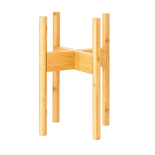 dynamic24 Blumenständer - Beige, stilvoller Blumenhalter aus Bambus - Pflanzenkästen & Spaliere, mit 39 cm Breite und 27 cm Höhe, ideal für eine elegante Präsentation Ihrer Pflanzen.