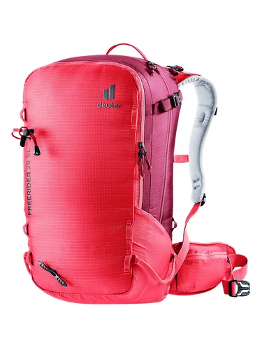 deuter Freerider 28 SL Damen Skitouren Rucksack - Skitourenrucksack mit cleverer Fachaufteilung und Fleece-gefüttertem Brillenfach. Ideal für Sicherheit und Komfort auf Touren, mit Platz für Trinksystem und verstaubaren Befestigungsriemen.