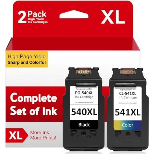 PG-540XL CL-541XL kompatibel für Canon Druckerpatronen 540 541 für Druckerpatronen Canon 540 541, PG 540 XL CL 541 XL 540XL 541XL Multipack für Pixma MG3650s TS5150 TS5151 MG3600 MG3650 MX475
