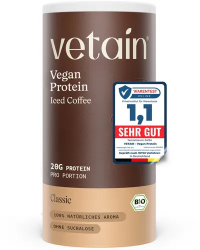 VETAIN BIO Veganes Proteinpulver Eiskaffee