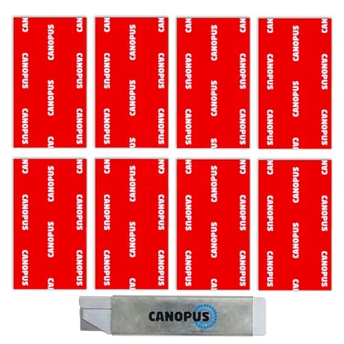 CANOPUS Profi Doppelseitiges Klebepads Extra Stark Transparent Wasserfest 8 Stück (25mm x 50mm), Klebepads Wasserdicht für Wohnkultur, Nummernschildhalterung für Auto