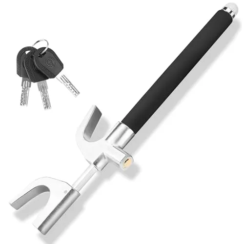 Turnart Lenkradkralle, Premium Auto Anti-Diebstahl, für Lenkräder Verschiedener Größen, Mit 3 Schlüsseln (Schwarz)