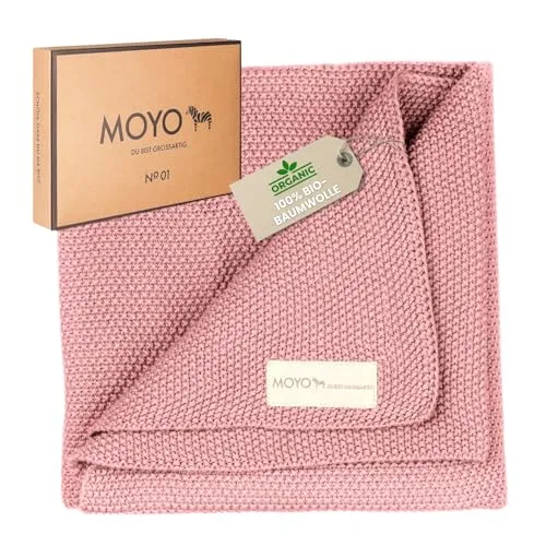 MOYO Babydecke Verträumte Heide 75x100cm - Vielseitige Baby-Kuscheldecke aus 100% GOTS-zertifizierter Bio-Baumwolle, ideal für jede Jahreszeit. Weich und atmungsaktiv – der perfekte Begleiter für Zuhause oder unterwegs!