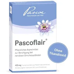 Pascoflair 30 ST - Pflanzliches Arzneimittel zur Beruhigung bei nervösen Unruhezuständen, ideal für Erwachsene und Jugendliche ab 12 Jahren. Enthält Passionsblumenkraut für natürliche Entspannung.