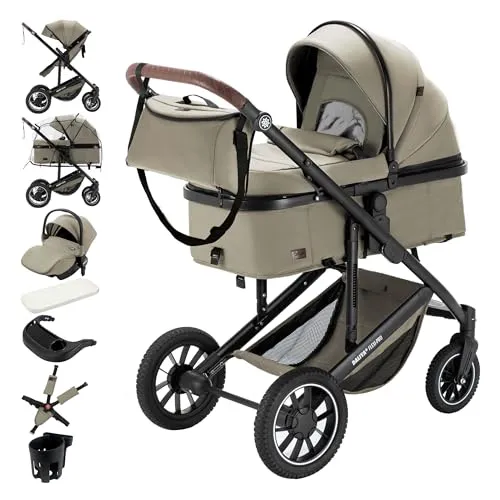 Daliya® FLEXI-PRO M 3in1 Kinderwagen & Buggy mit i-Size Babyschale