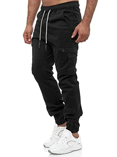 Tazzio Herren Cargohose Regular Fit 16610 Schwarz 4XL - Wanderhosen aus hochwertiger Baumwollmischung mit Stretchanteil für optimale Bewegungsfreiheit. Ideal für sportliche Aktivitäten und den ganzjährigen Einsatz.