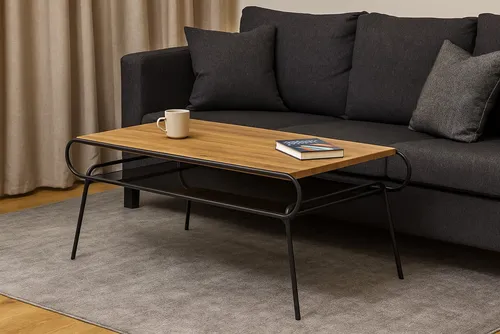 moebel-direkt-online Couchtisch Saskia in Braun und Schwarz