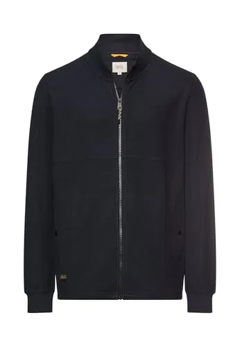 camel active Herren Sweatjacke Dunkelblau mit Tunnelzug - Stylische Sweatjacke in Dunkelblau mit verstellbarem Tunnelzug für perfekten Sitz. Praktische Seitentaschen und Markenlogo im Regular Fit – ideal für lässige Outfits.
