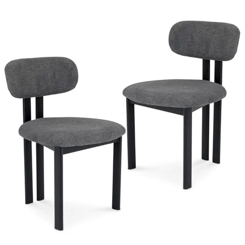 IDIMEX Esszimmerstühle Franca im 2er Set, Dunkelgrau - Stühle Set für Essbereich, Essstuhl mit pflegeleichtem Stoffbezug, Küchenstuhl mit kompakten Maßen [max. Belastbarkeit 120 kg]