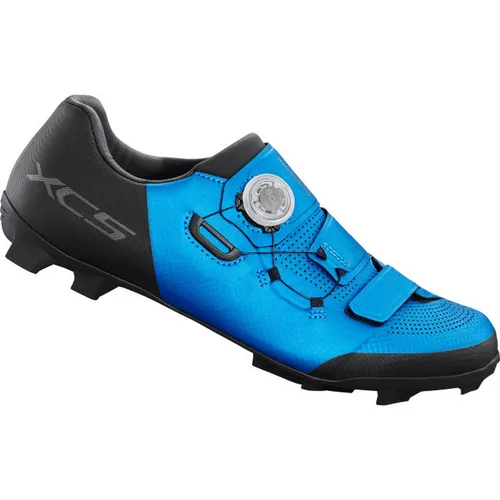 Shimano XC502 Herren MTB Schuhe - Blau - Größe 45 - Fahrradschuhe mit hervorragendem Grip und Atmungsaktivität, ideal für anspruchsvolle Mountainbike-Touren.