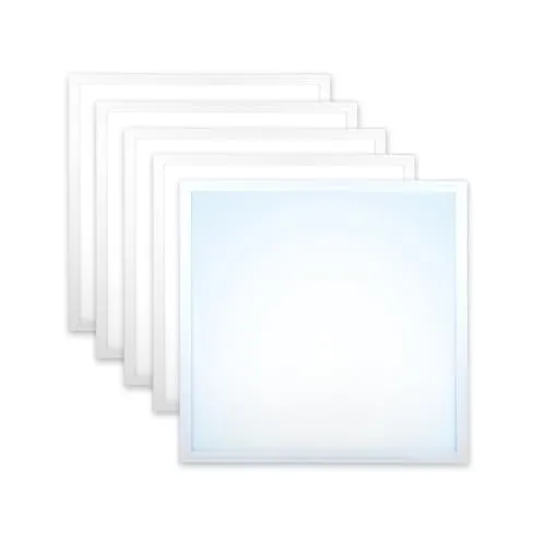 Xtend EcoLight 5x LED Panel 62x62 cm Tageslichtweiß 6000K Rasterleuchte 40W flimmerfrei 3400lm ultraslim Deckenleuchte Netzteil PLe2.2