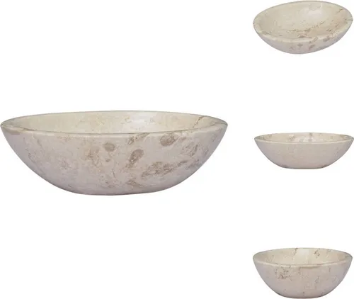 vidaXL Waschbecken Creme 53x40x15 cm Marmor