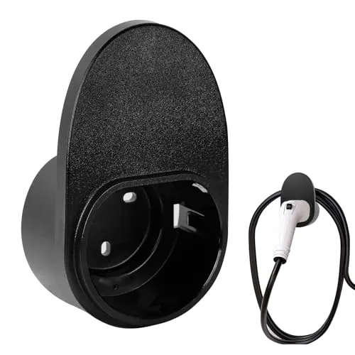Ladekabel Halterung Typ 2 Wandhalterung, Wallbox Kabelhalterung für Typ 2 Ladekabel, Steckerhalter Dock Kompatibel mit Allen Typ 2 Ladekabeln