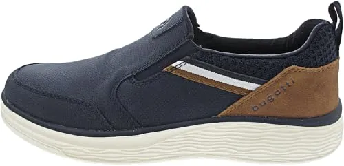 bugatti Bequeme Schnürschuh mit Memory Foam - Herren-Schnürhalbschuhe aus hochwertigem Leder mit herausnehmbaren Einlegesohlen für optimalen Komfort und elastischen Schnürsenkeln für eine perfekte Passform.