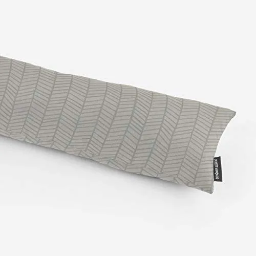 SCHÖNER LEBEN. Zugluftstopper Fischgrätmuster abstrakt weiß Mint, 80cm - Hält kalte Luft fern und sorgt für ein gemütliches Zuhause. Handgefertigt aus 100% Baumwolle, waschmaschinengeeignet und in verschiedenen Längen erhältlich. Ein stilvolles Accessoire für jeden Raum.