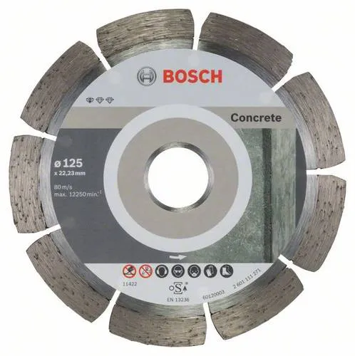 Bosch Accessories 2608603240 Diamanttrennscheibe 125mm - 10St. - Diamant-Trennscheiben für präzises Schneiden in Beton, optimierte Diamantmatrix sorgt für hohe Qualität und zuverlässige Ergebnisse.