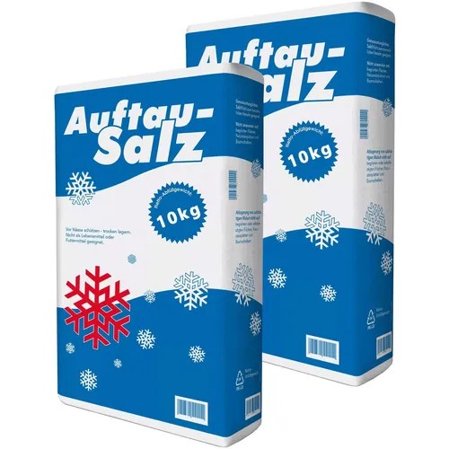 2x10kg Streusalz im Sack 20kg Auftausalz Tausalz Streumittel Steinsalz Salz