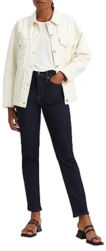 Levi's Damen 724 High Rise Straight Jean - Blue Wave Rinse, 30W / 34L - Wanderschuhe mit vielseitiger Passform, schmeichelhaftem hohen Bund und bequemem Vintage-Stretch für optimalen Tragekomfort.