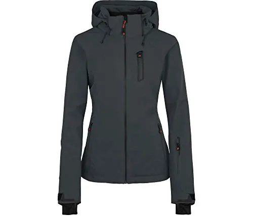 Bergson Nice Light | Damen Skijacke & Outdoorjacke, gefüttert, 20000 mm Wassersäule, Ebony [949], 18 - Damen