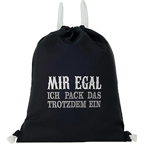 EXPRESS-STICKEREI Turnbeutel mit Spruch | Gymbag Sportbeutel für Shopping | Beutel Rucksack Beuteltasche