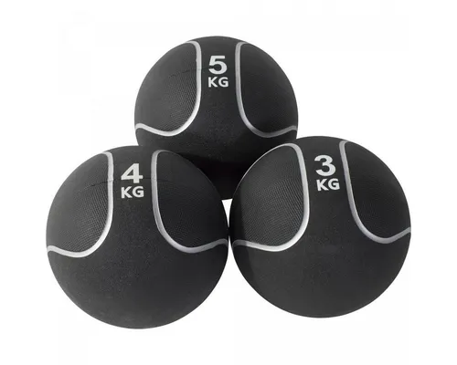 GORILLA SPORTS Medizinball Einzeln / Set, Ø 23 oder 29 cm, rutschfest, aus Gummi, Fitnessball