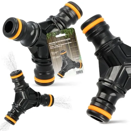 3-Wege Y-Schlauchverbinder Schlauchverteiler T-Stück für Schnellkupplungen Wasserverteiler Y-Splitter Y-Stück Gartenschlauch Verteiler Bewässerungssysteme Schlauch-Verbindung