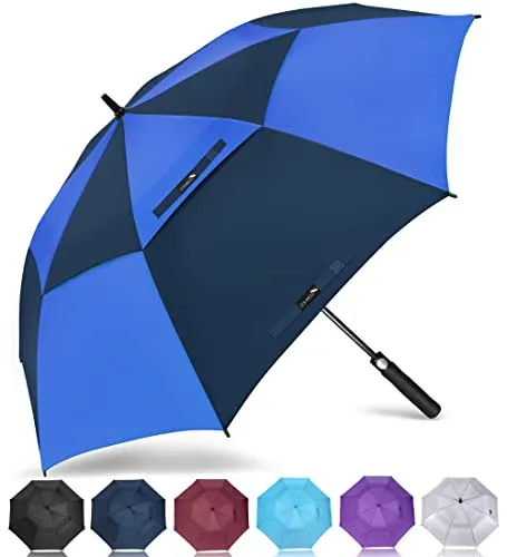 ZOMAKE Regenschirm Groß Sturmfest XL in blau von ZOMAKE