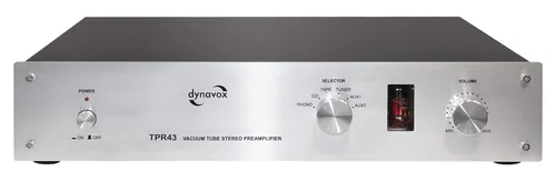 Dynavox TPR-43 Röhrenvorstufe mit Phono MM/MC Silber