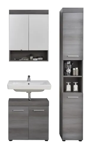 trendteam smart living Badmöbel-Set Rauchsilber von trendteam