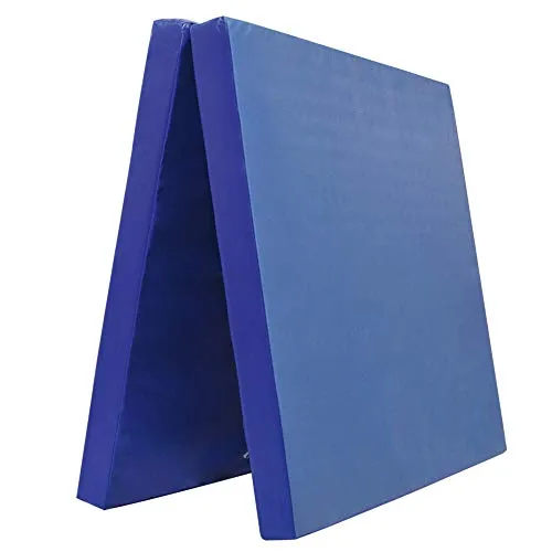 Klappbare Turnmatte – RG 22 kg/m³ – faltbare Matte für Gymnastik, Kinderturnen & Training – weiche Bodenmatte (Blau, 200 x 100 x 6 cm)